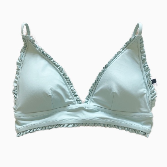 J. Crew Other - J.Crew Mint Green Ruffle Trim Bikini Top